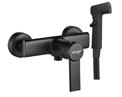 11 Смеситель для биде настенный "Черный"  СВ8011