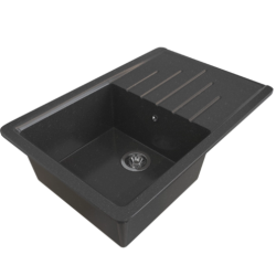 Мойка ML-GMS07 СТАНДАРТ с крылом, черный (308), 750*495*190мм