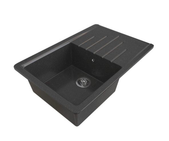 Мойка ML-GMS07 СТАНДАРТ с крылом, черный (308), 750*495*190мм