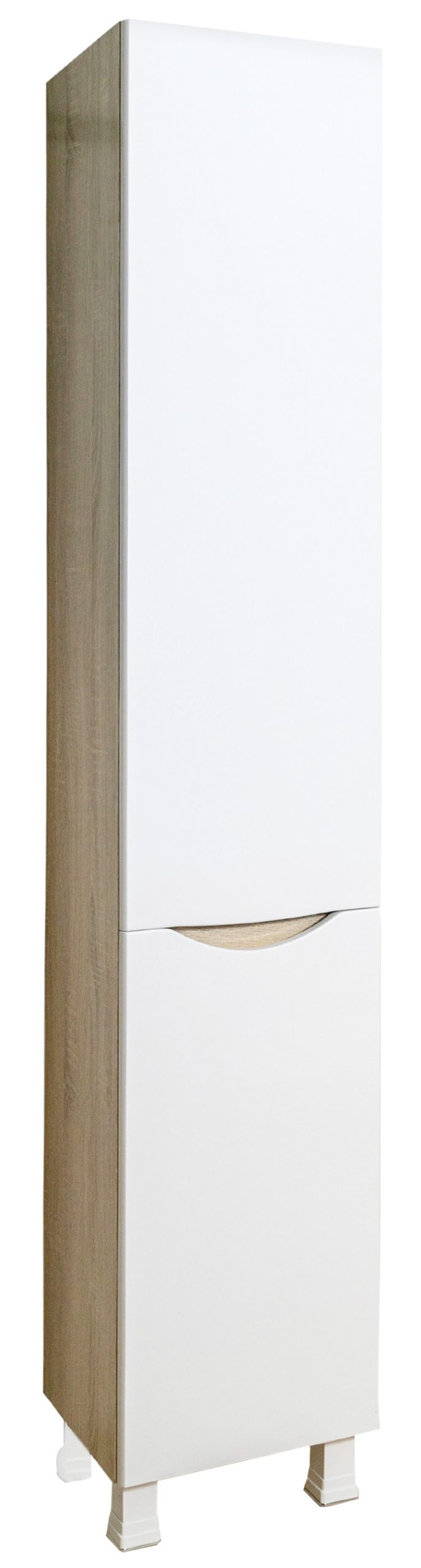 08 Шкаф колонна ИРИДА 350 (дуб сонома+белый)