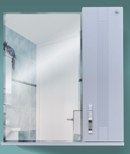 2 Шкаф зеркальный "Ника 500" 1 створка (фацет)