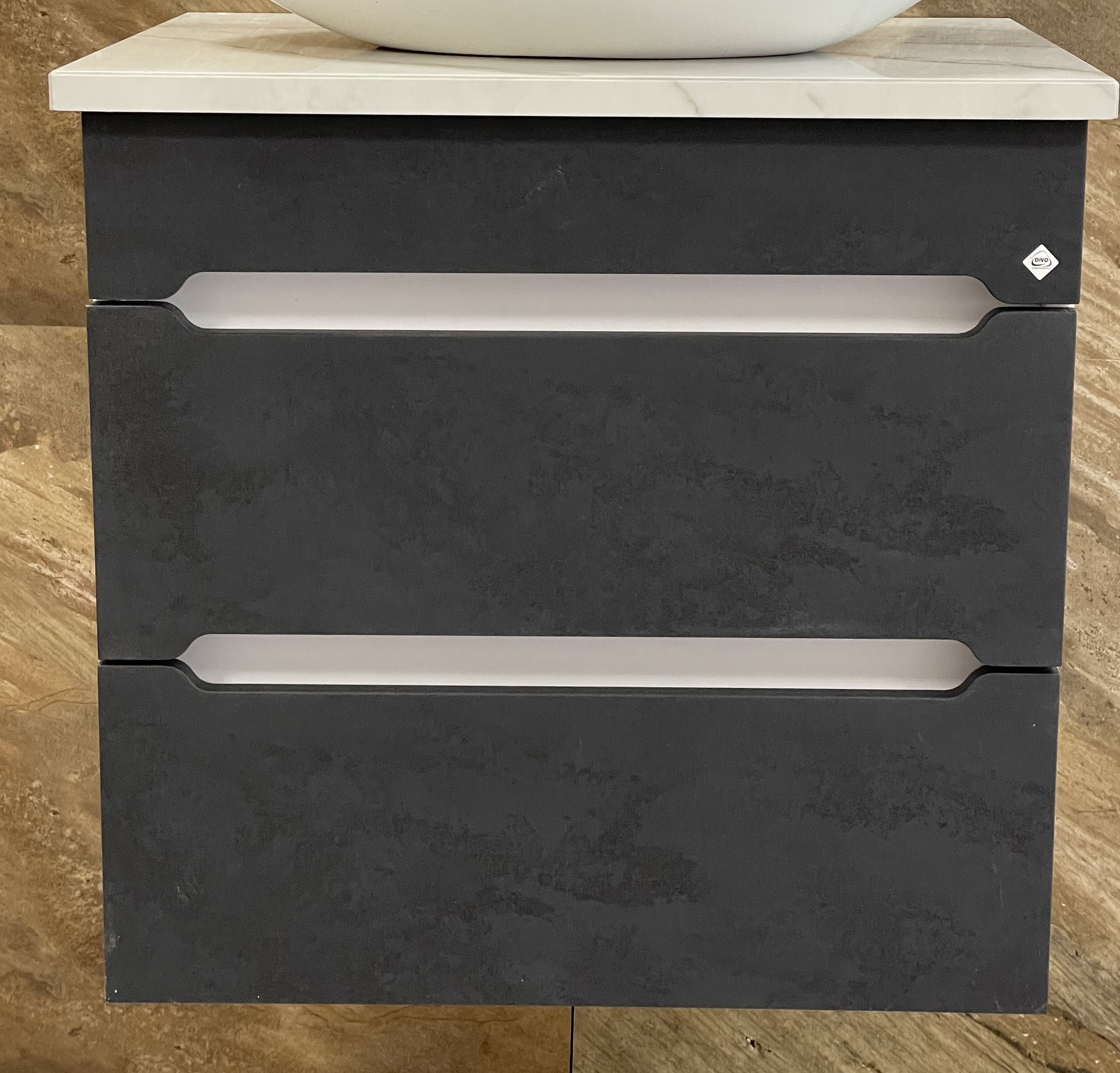 4 Тумба  "Уран СОМО 60" 2 ящика Графит с доводчиком