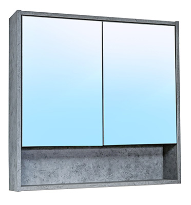 07 Зеркальный шкаф БОСТОН (бетон) 700