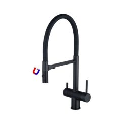 45 Смеситель для кухни + РОДНИК А3745-1 (Черный)