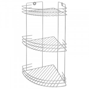 Полка для ванной угловая 3-х ярусная 19*19*40см, хром. 310756 Рыжий Кот (1/4)
