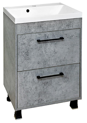 07 Тумба напольная БОСТОН (бетон) 600 под умыв.  Paola Alba 600