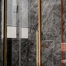 Боковая панель Veconi SP-30G арт. SP30-G-90-01-C4 стекло проз./8мм(золото браш)