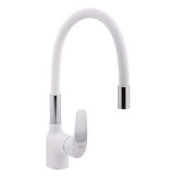 60 Смеситель для кухни с (силикон изл.) цвет: белый СВ3560W