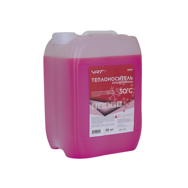 Теплоноситель VRT (этиленгликоль) -30 10 кг розовый