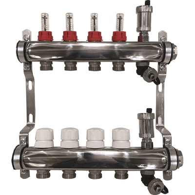 Группа коллекторов с расход., автоматич. воздухотводч. 12 -вых  1"x3/4" AQUALINK