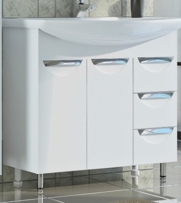 14 Тумба Джика  900 (3 дв.+2 ящ.) (белый) под ум. Эльбрус 90 VERSAL