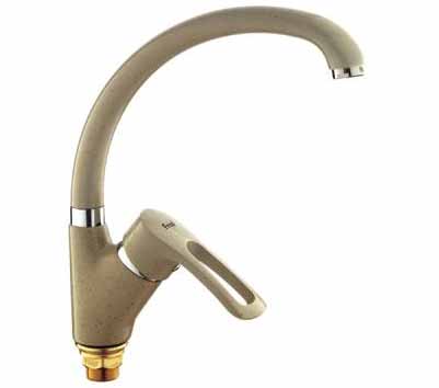 25 Смеситель для кухни с гайкой (утка) песочный СВ4325-4