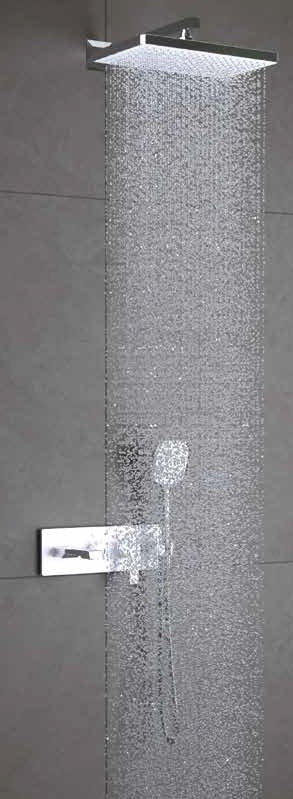 LIFE душевой комплект со смесителем скрытого монтажа на 3 режима (панель стекло)