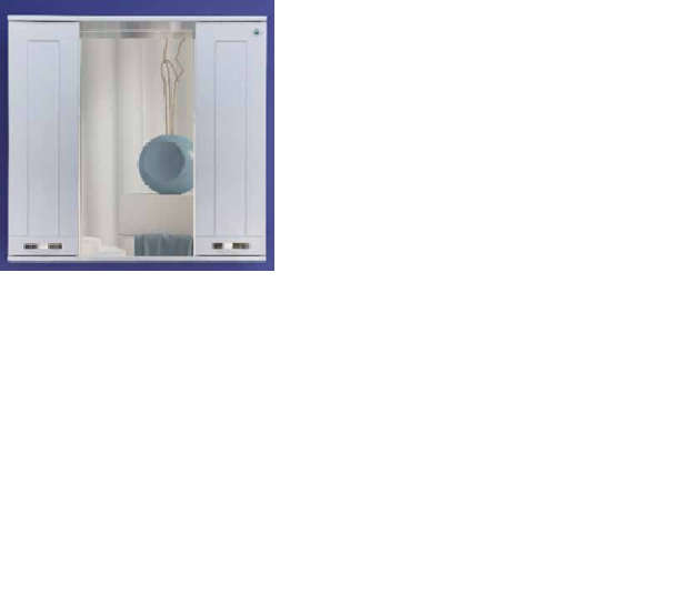 1 Шкаф зеркальный  "Дионис 800" 2 створки