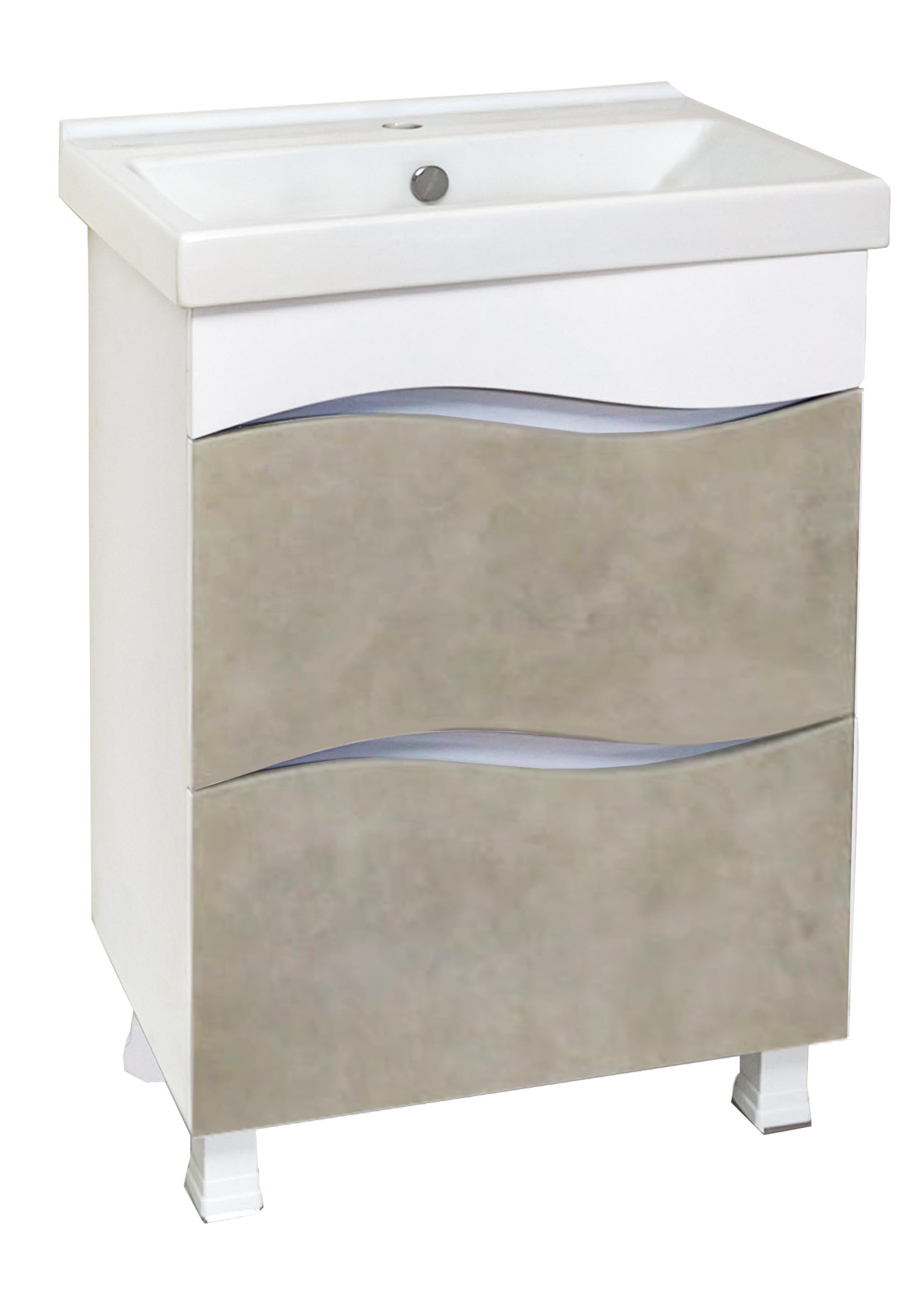 06 Тумба СМАЙЛ цв. бетон 600 под умывальник Fest 60/ Фостер 600