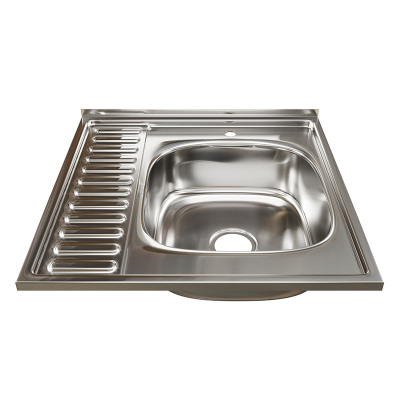 Мойка  60х60 (0,6) прав вып 3 1/2 MIXLINE 16 см с сифоном накладаня