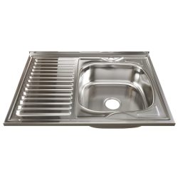 Мойка  60х80 (0,6) прав вып 3 1/2 MIXLINE 16 см с сифоном накладаня