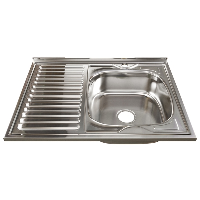 Мойка  60х80 (0,6) прав вып 3 1/2 MIXLINE 16 см с сифоном накладаня