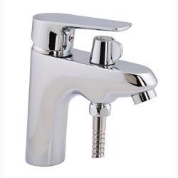 15 Смеситель для умывальника с гайкой с душ. лейкой С3715 (УДЛ)