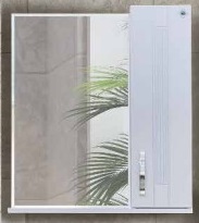 2 Шкаф зеркальный "Ника 600" 1 створка (фацет)