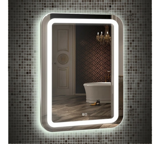 ЗЕРКАЛО MIXLINE "МАЛЬТА-2" 550*800 СЕНСОРНЫЙ ВЫКЛЮЧАТЕЛЬ, СВЕТОДИОДНАЯ ПОДСВЕТКА + ПОДОГРЕВ