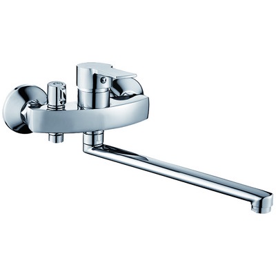 43 Смеситель для ванны с длин изливом 350 мм. с дивер СВ8243