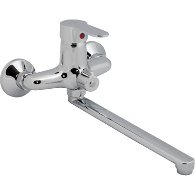 13 Смеситель для ванны с длин изливом 350 мм. с дивер СВ8213