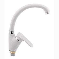 01 Смеситель для кухни с гайкой (утка) белый крап С4301Н