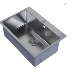 Мойка настол.монтаж 65х45 (3,0) вып 3 1/2 MIXLINE PRO 22см с сифоном (сатин)