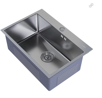 Мойка настол.монтаж 65х45 (3,0) вып 3 1/2 MIXLINE PRO 22см с сифоном (сатин)