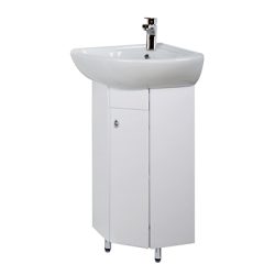 07 Тумба Агата угловая (1дв.) (Белый) под ум. Элегия 460 VERSAL