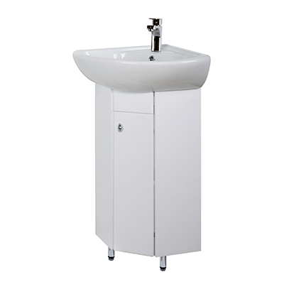 07 Тумба Агата угловая (1дв.) (Белый) под ум. Элегия 460 VERSAL