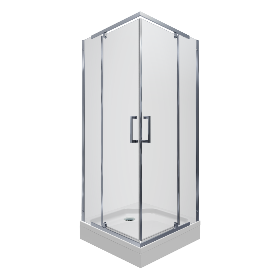 Душевое ограждение "Каппа-Хром" 900*900*2020 квадратное