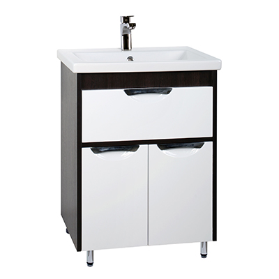 26 Тумба Прадо 600 (2 дв.+1 ящ.) (венге+белый) под ум. COMO 60 VERSAL