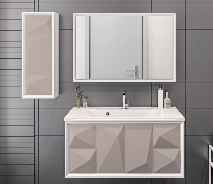 3 Зеркало Romb 90 White