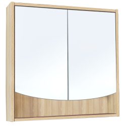 09 Зеркальный шкаф МИЛАНА (дуб сонома светлый) 800