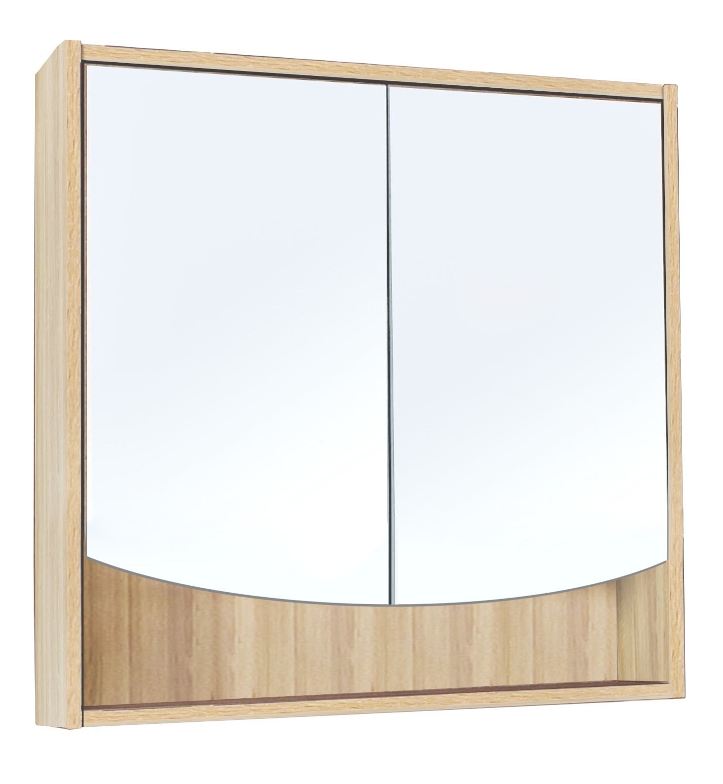 09 Зеркальный шкаф МИЛАНА (дуб сонома светлый) 800