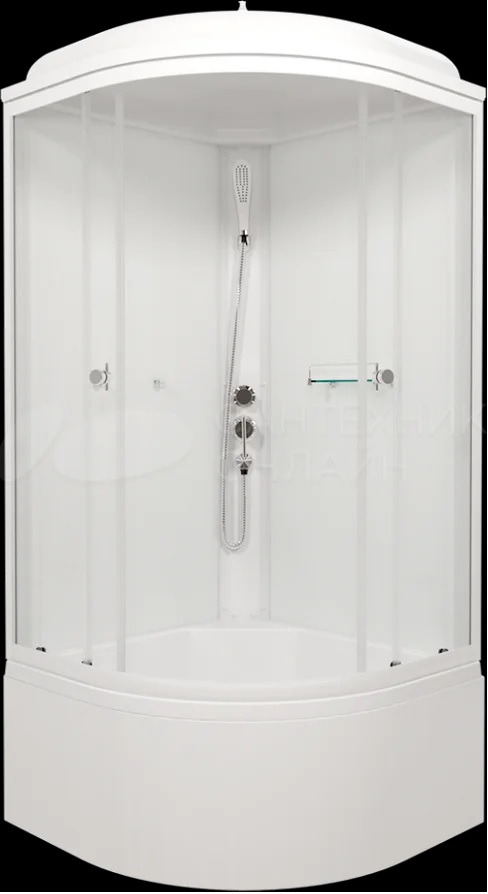 ДК Ультра 90х90 Б, с выс. подд. (9 мест+сифон D50)