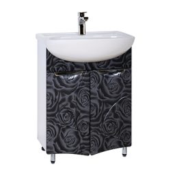 Тумба Оскар 55 (2 дв.) (Роза сталь) под ум. Уют 55 VERSAL