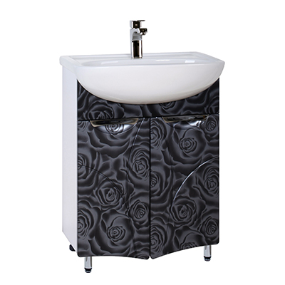 Тумба Оскар 55 (2 дв.) (Роза сталь) под ум. Уют 55 VERSAL