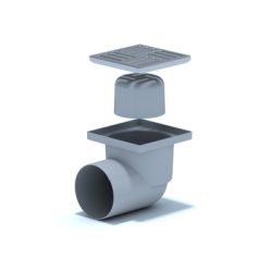 ПП Трап 110 с гориз. спуском мет. реш.150х150 ТА1112 (8 шт)