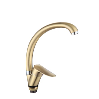 42 Смеситель для кухни с гайкой " БРОНЗА" (утка) СВ3342