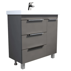 Тумба под раковину в ванную Gaula 80 см напольная Black