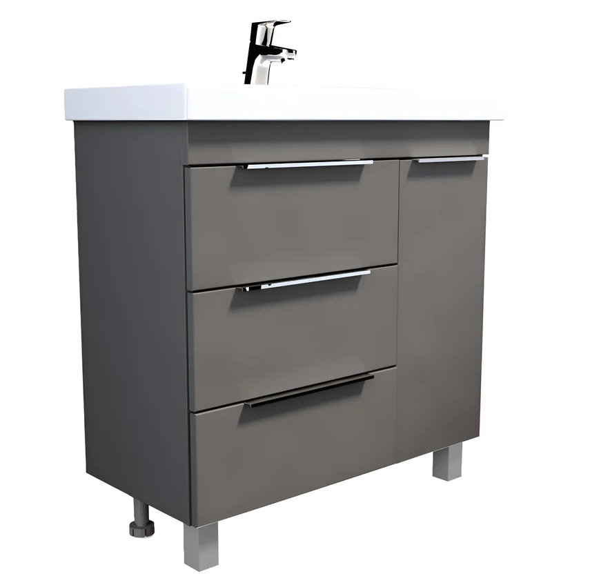 Тумба под раковину в ванную Gaula 80 см напольная Black