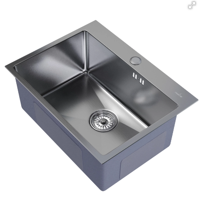 Мойка настол. монтаж 60х45 (3, 0) вып 3 1/2 MIXLINE PRO 22см с сифоном (сатин)