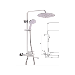 28 Душевая система со смесителем и тропическим душем С8728