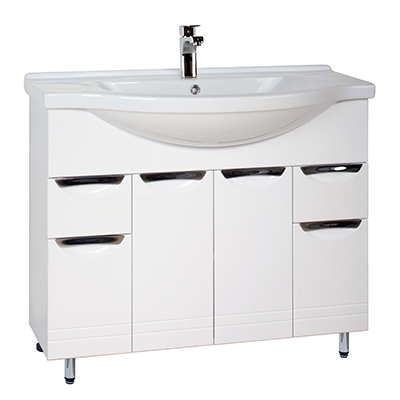 14 Тумба Джика 1000 (4 дв.+2 ящ.) (белый) под ум. Эльбрус 100 VERSAL