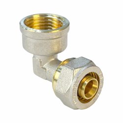 Угольник обжимной с переходом на ВР VALFEX 20х1/2" (180/10) К