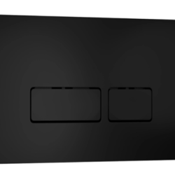 Кнопка смыва WAVE V2 универсальная ЧЕРНАЯ АБС прямоугольная