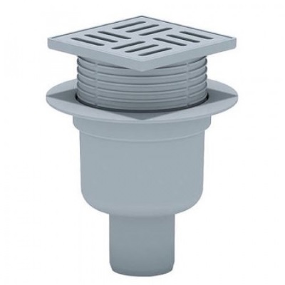 ПП Трап  50 с вертик. спуском рег. с решеткой из пластика 100х100 ТА5704 (24 шт)